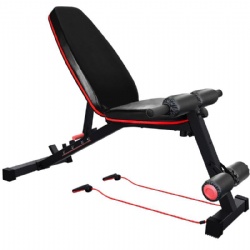 Adjustable dumbbell Bench with bands
